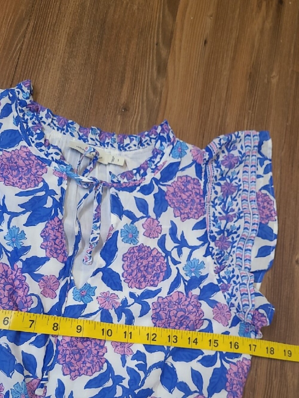 Vineyard Vines Blue & Purple Floral Tiered Maxi - Picture 4 of 16